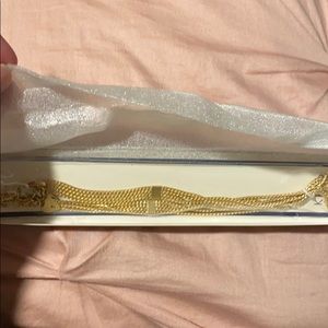 New in box gold multichain necklace